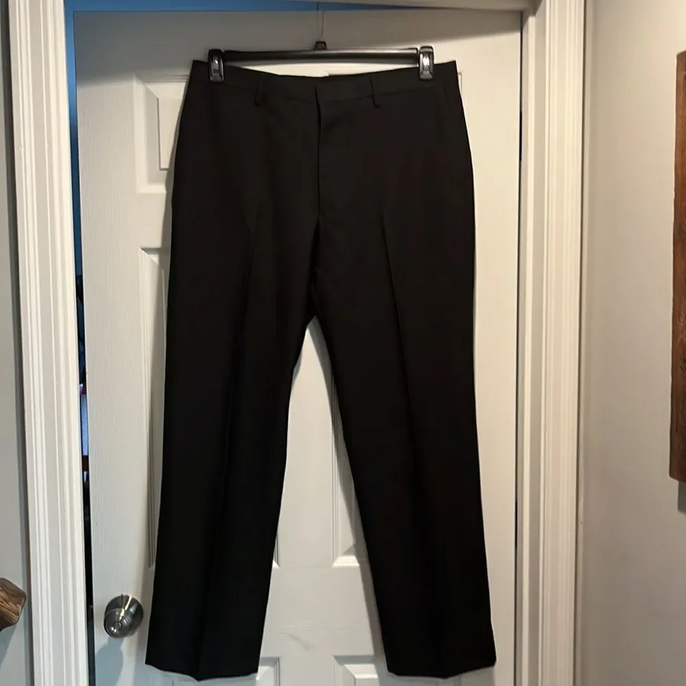 Banana Republic Men’s Wool Tailored Straight Fit Black Pants Size 36x 31.